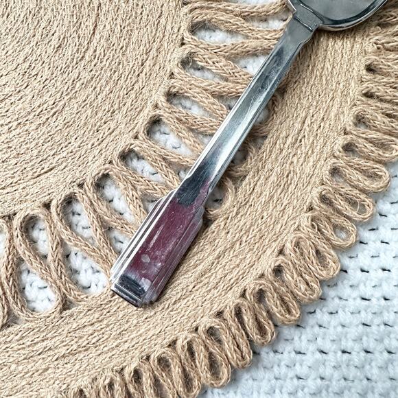 Mikasa Japan 18/8 Stainless Steel The Ritz Flatware Slotted Serving Spoon - Picture 2 of 5